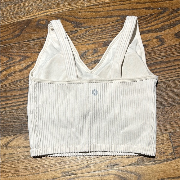 Stone wash Seamless Rib Alamo Bra / Beige Top - Picture 5 of 6